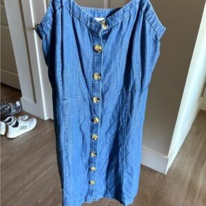 LOFT Blue Denim Shirt with Buttons
